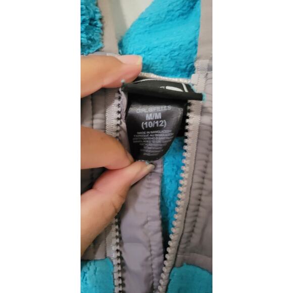 THE NORTH FACE Sherpa Fleece Full Zip Bomber Jacket Girls M 10/12 - Picture 2 of 6